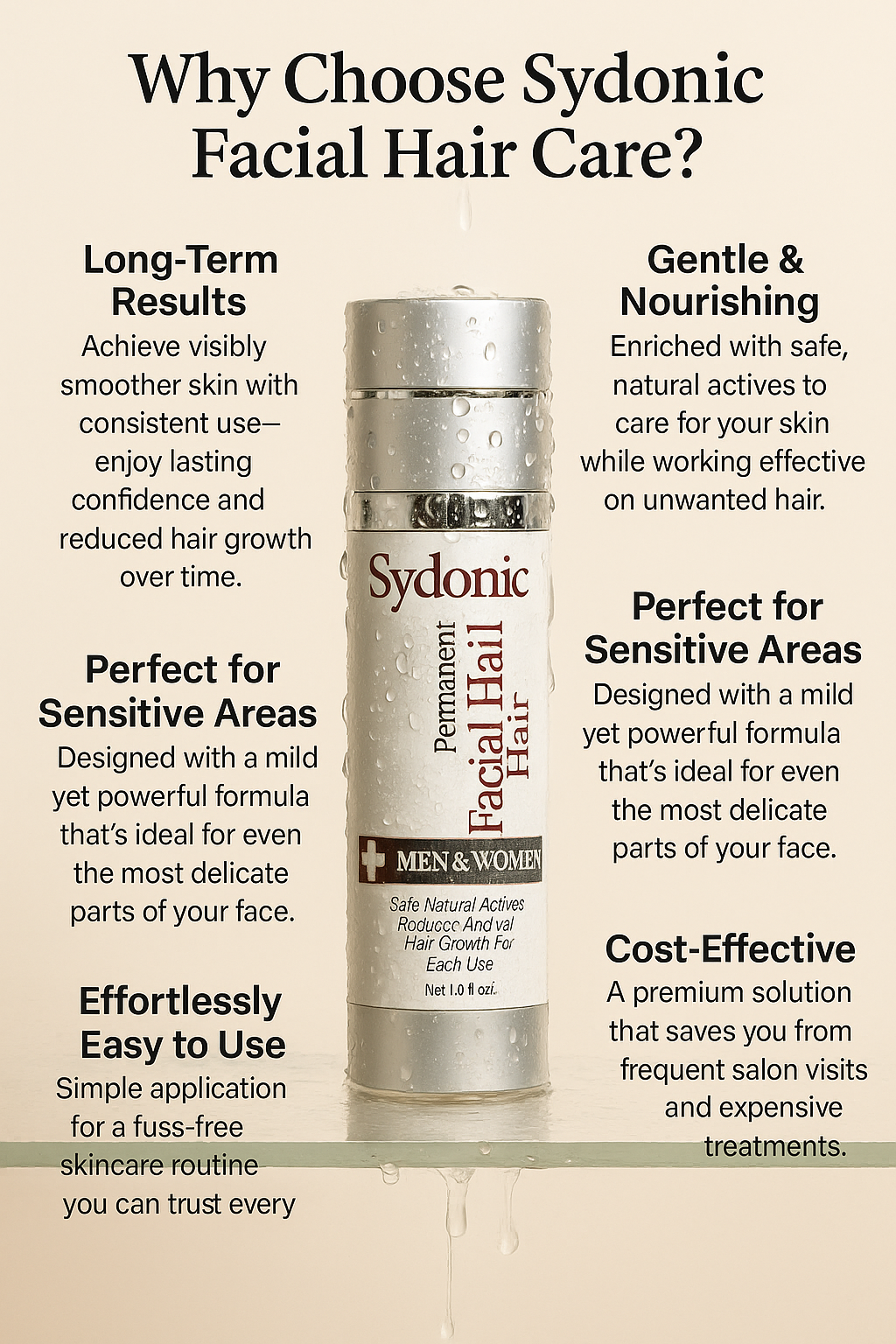 Sydonic Permanent Hair Removal Cream