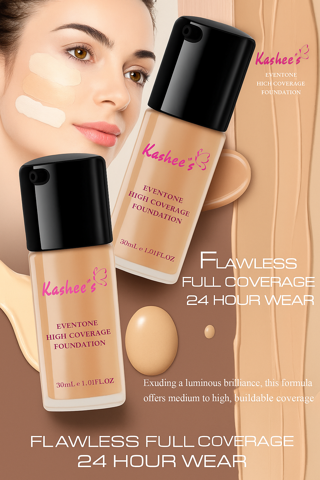 Kashee’s Eventone High Coverage Foundation