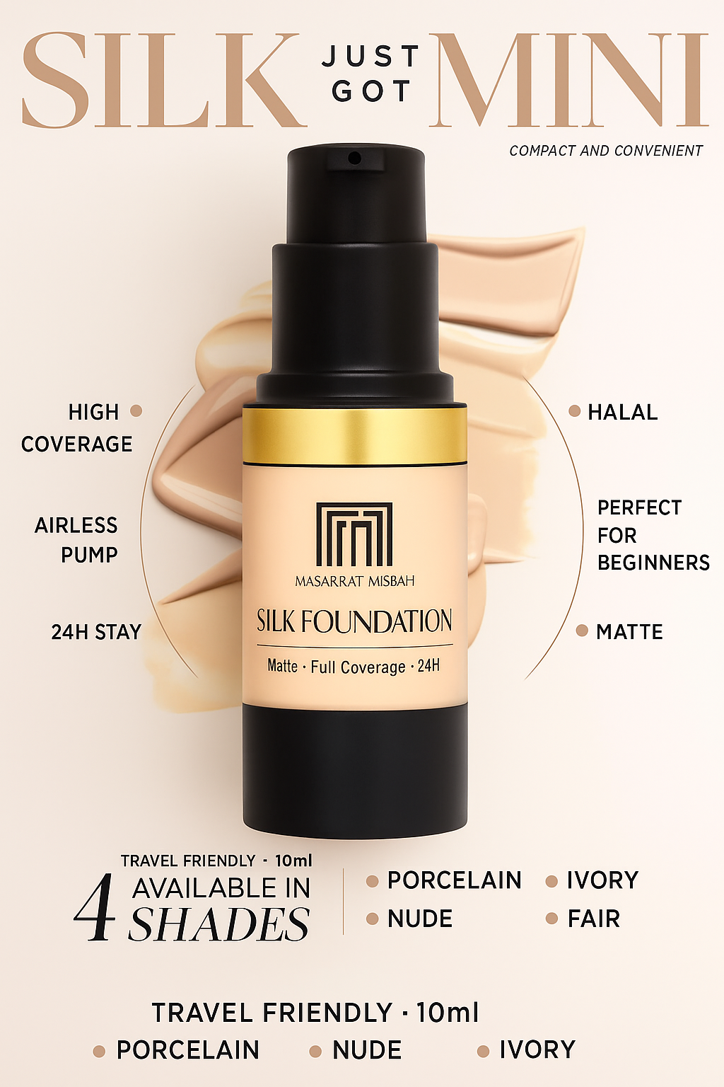 Masarrat Misbah Silk Foundation -Matte