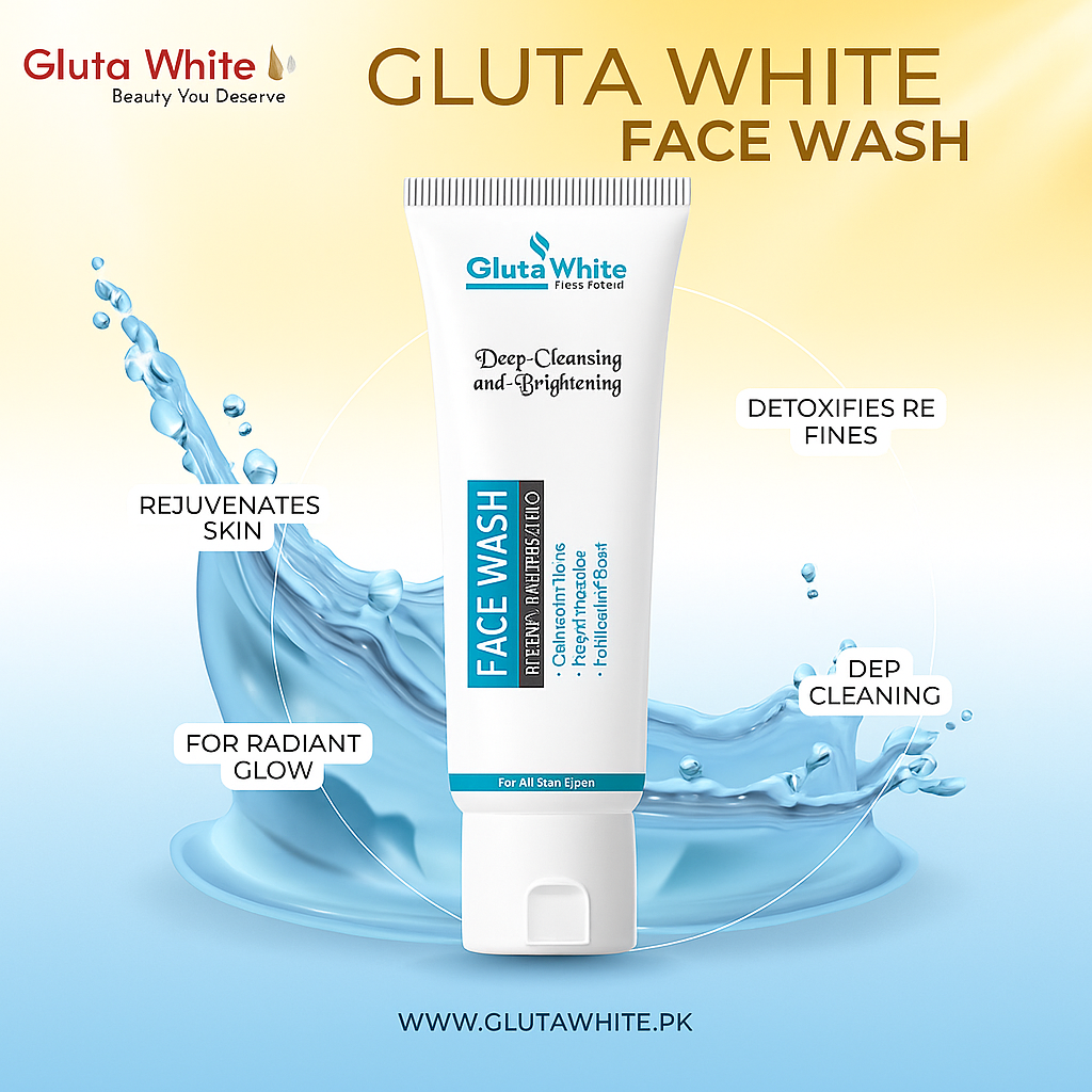 Gluta White Face Wash Vitamin-C & Glycolic Acid
